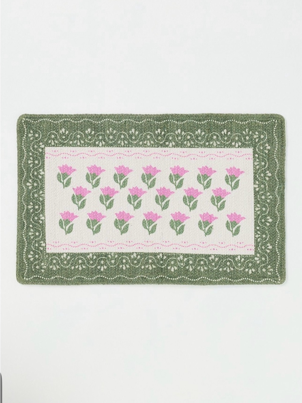 Anthropologie Ivy Cotton Printed Floral Bath Mat